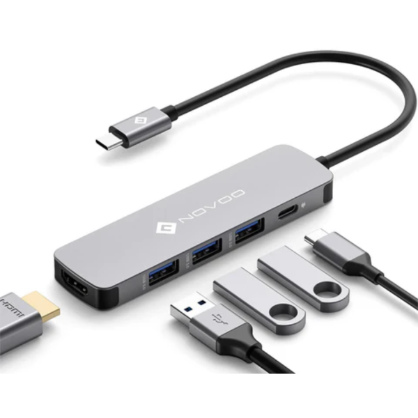 NOVOO Ultra Slim USB C Hub for MacBook Pro/Air M1/M2/2020, 5-in-1 USB C Adapter -Arame Business Trading - Le meilleur de l'électroménager au Sénégal